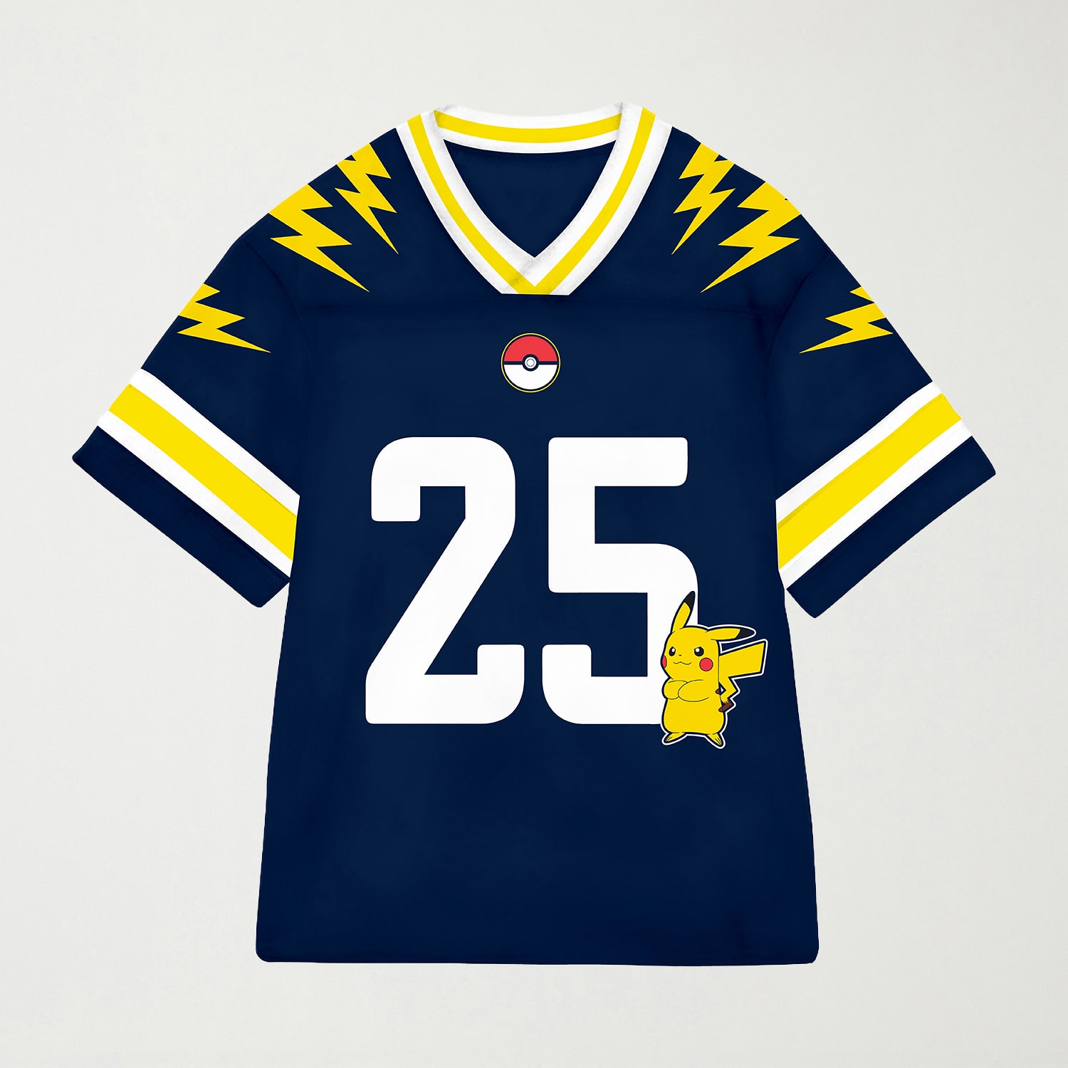 Pikachu Little & Big Kid Boys V Neck Pokemon Short Sleeve Jersey, Color ...
