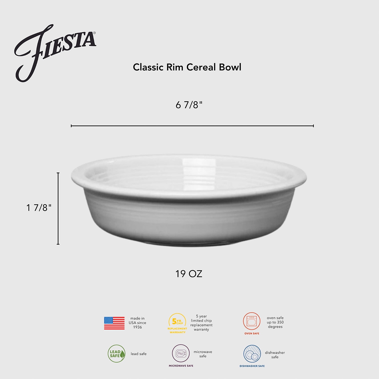 Fiesta Classic Rim 4-pc. Cereal Bowl