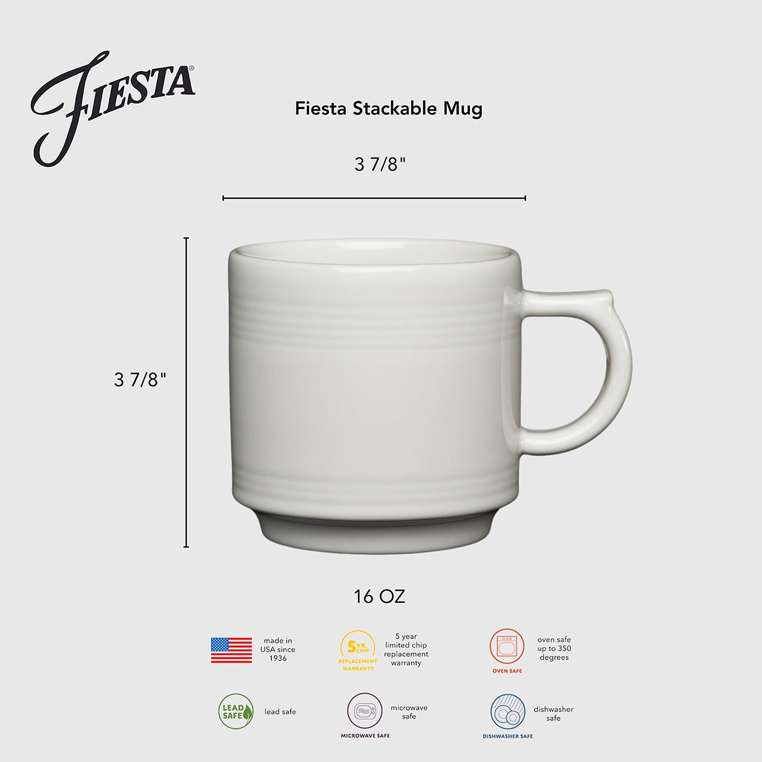 Fiesta Classic Stackable 4-pc. Coffee Mugs