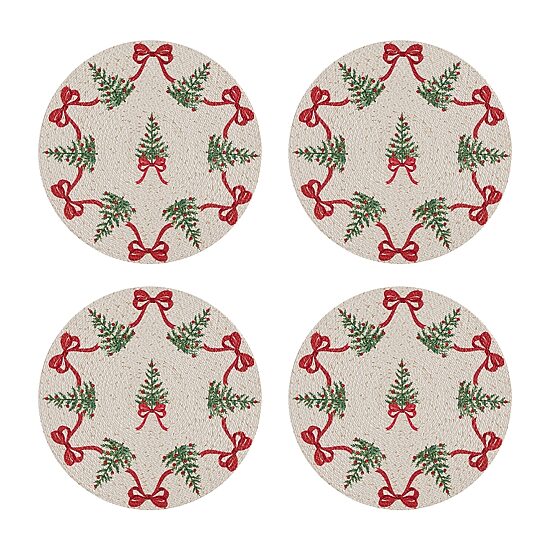 Avanti Bows & Trees 4 Pack Placemat
