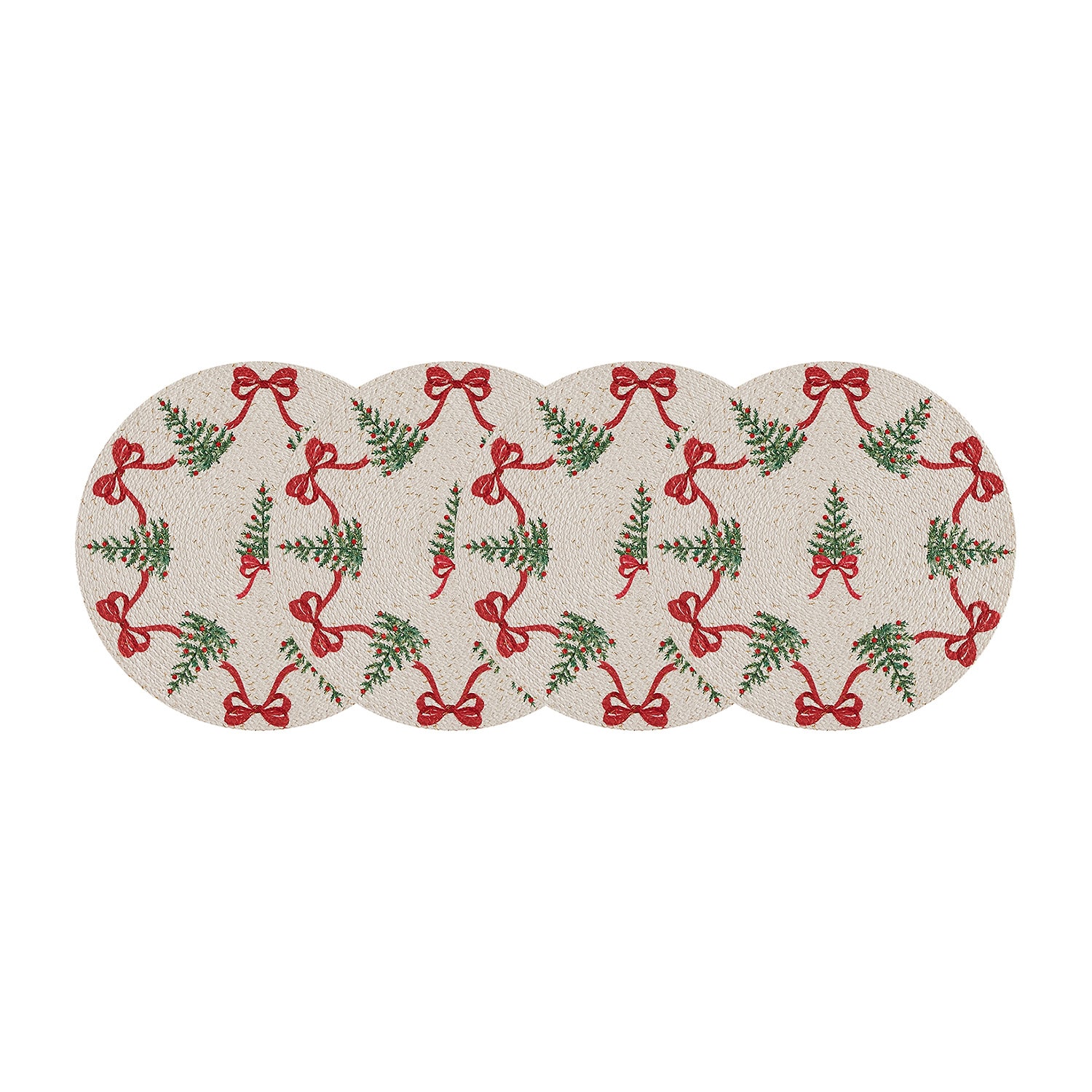 Avanti Bows & Trees 4 Pack Placemat