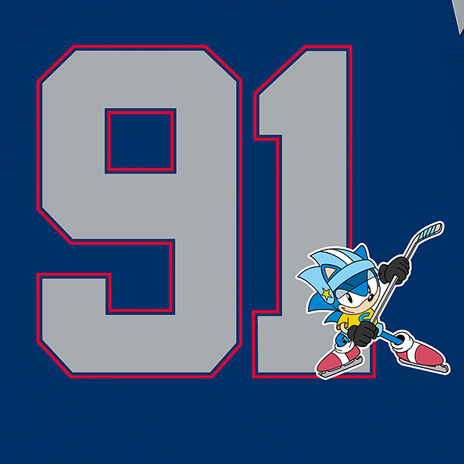 Little & Big Kid Boys V Neck Sonic the Hedgehog Long Sleeve Jersey