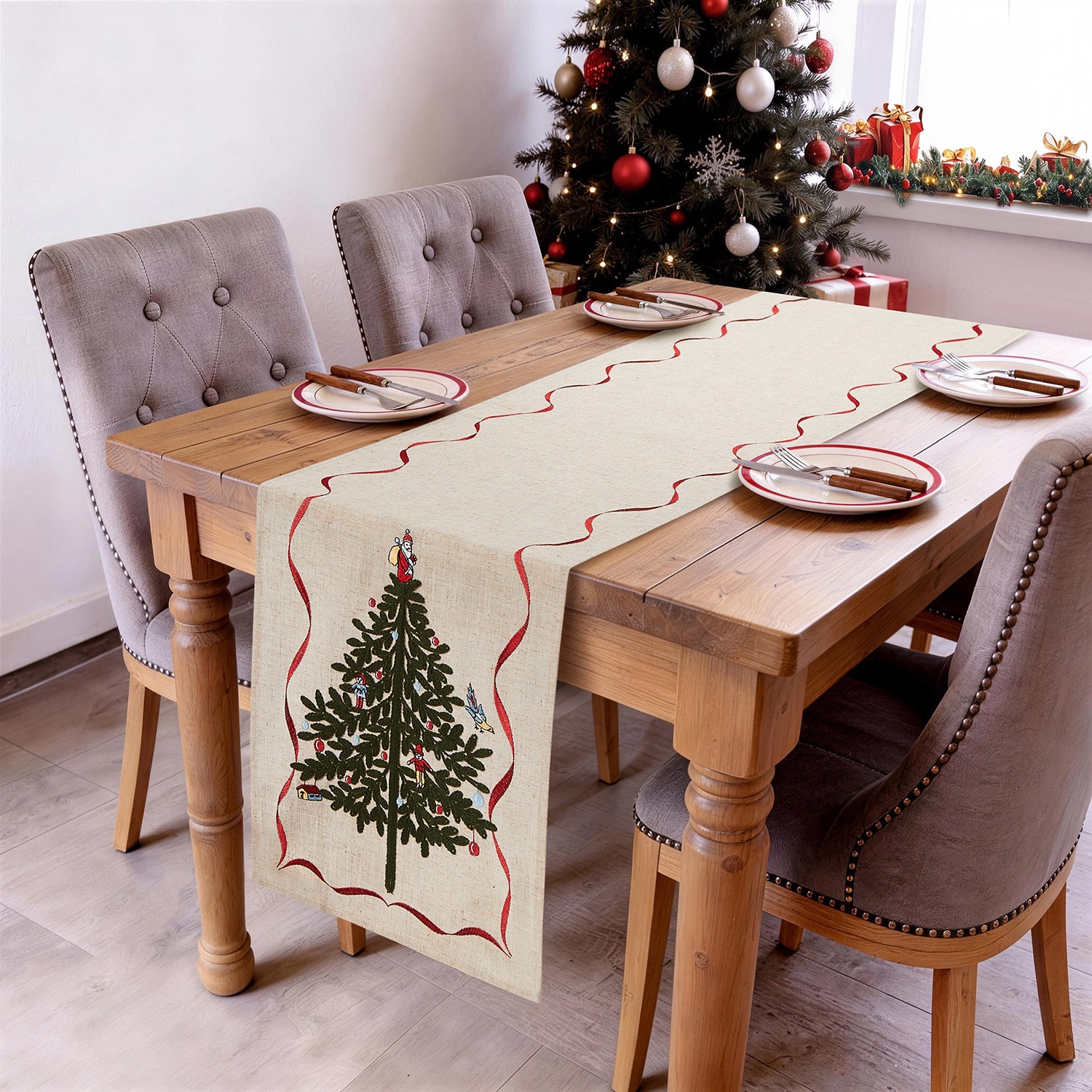 Spode Holiday Tree Table Runner