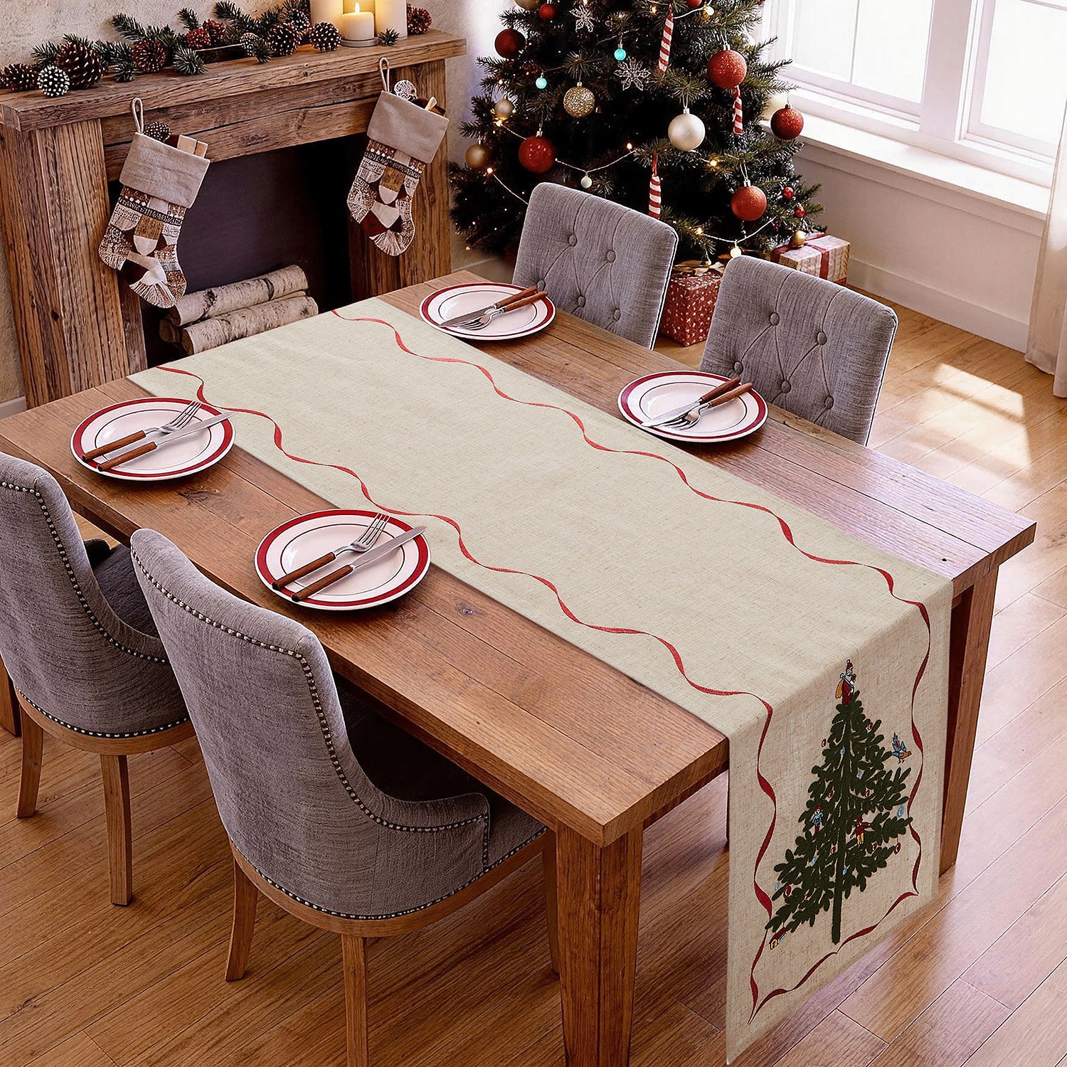 Spode Holiday Tree Table Runner