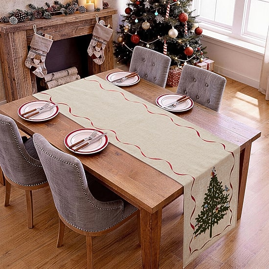 Spode Holiday Tree Table Runner