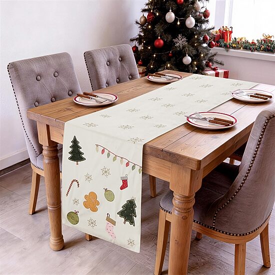 Avanti Holiday Icons Table Runner