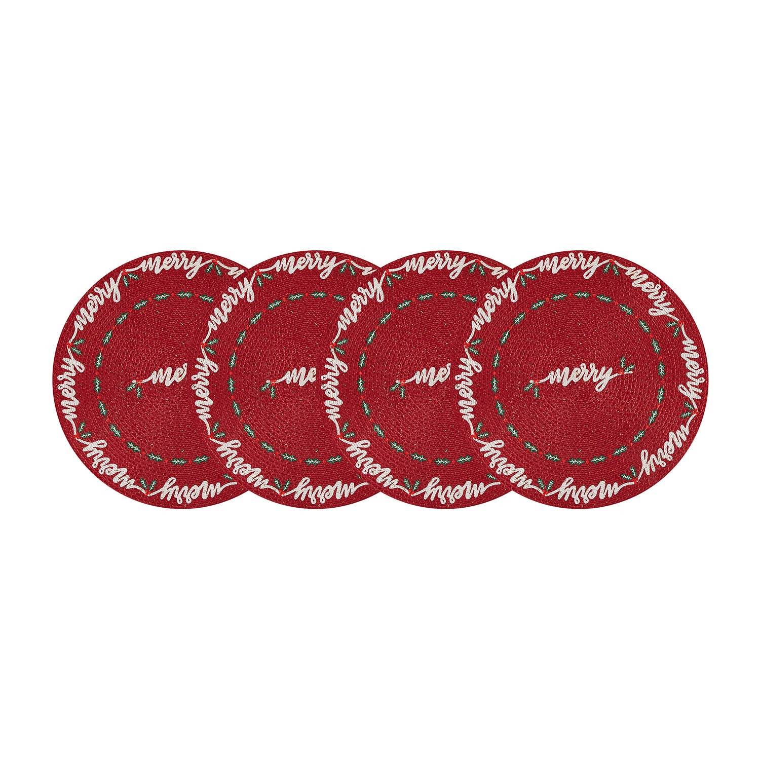 Avanti Merry Holly 4 Pack Placemat