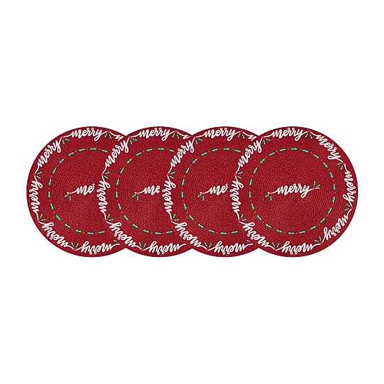 Avanti Merry Holly 4 Pack Placemat
