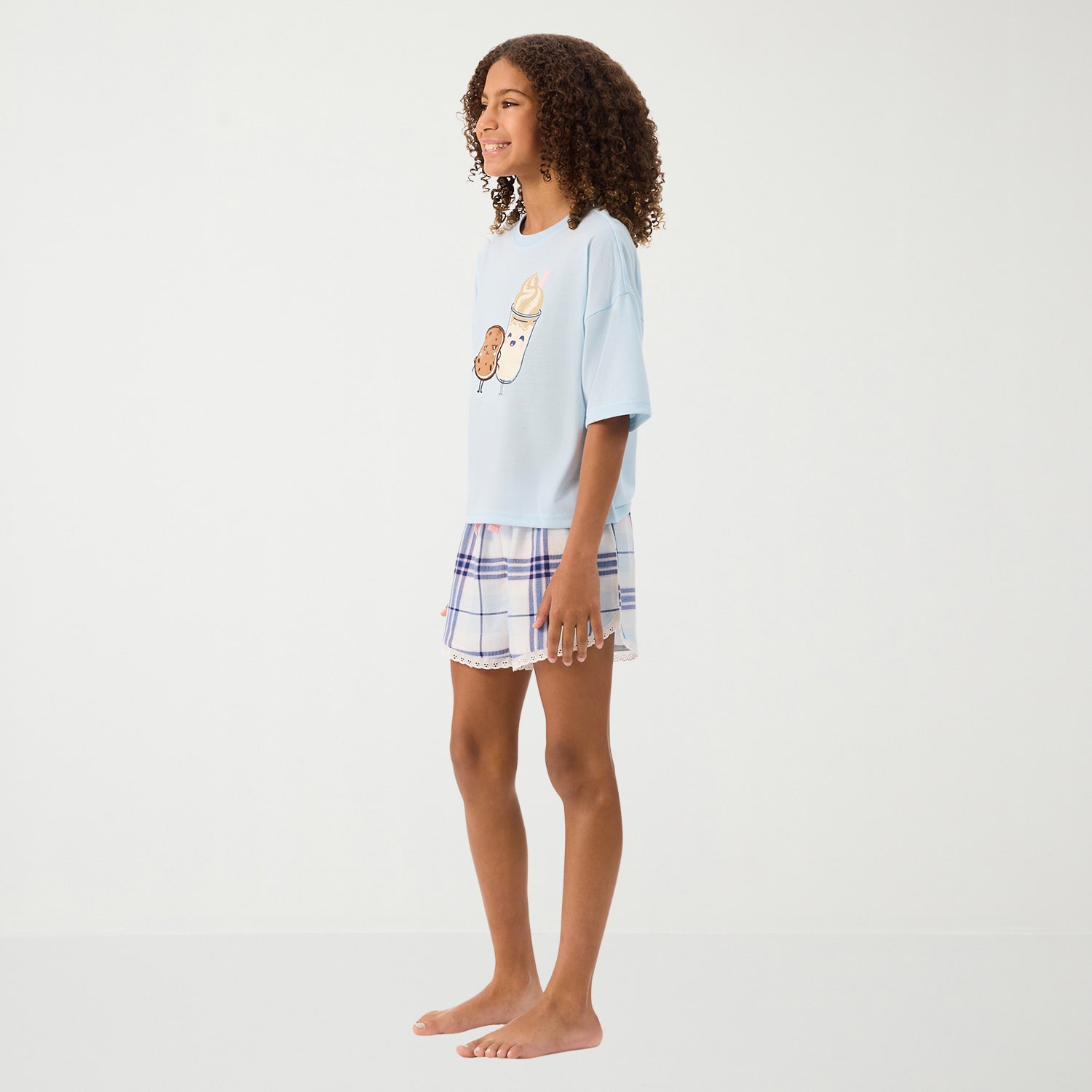 Dream Big Peace Out Little & Kid Girls Crew Neck Short Sleeve 2-pc. Kids Pajama Set