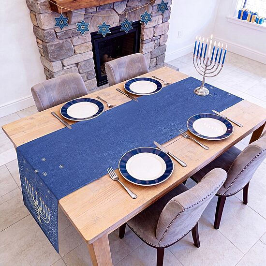 Avanti Menorah Table Runner