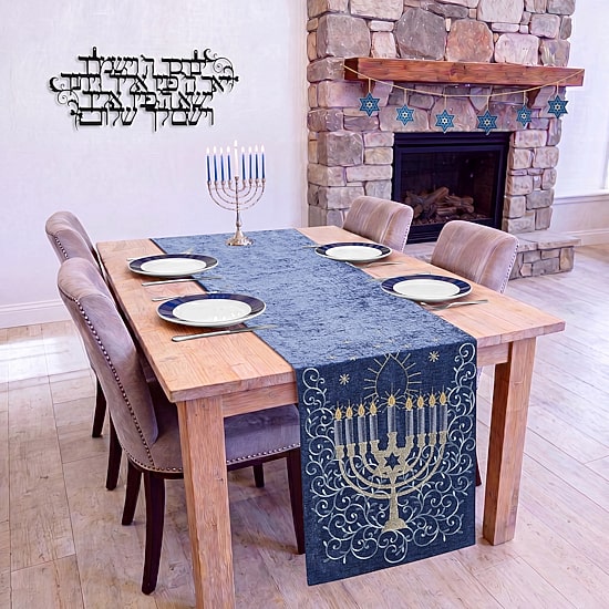 Avanti Menorah Table Runner