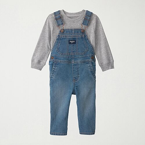 Oshkosh Baby Boys 2-pc. Overall Set In Blue