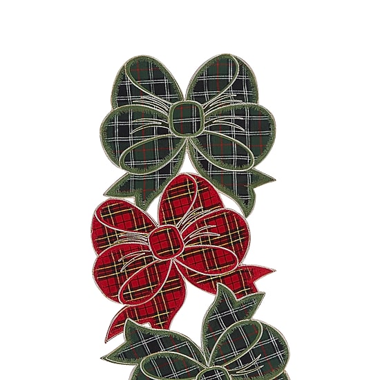 Avanti Plaid Bows Table Runner