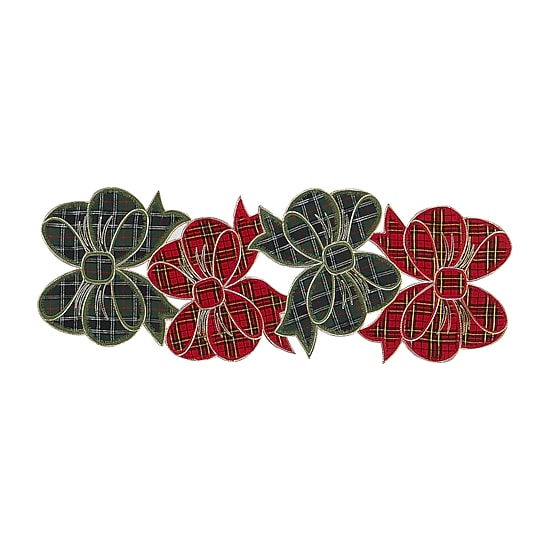 Avanti Plaid Bows Table Runner