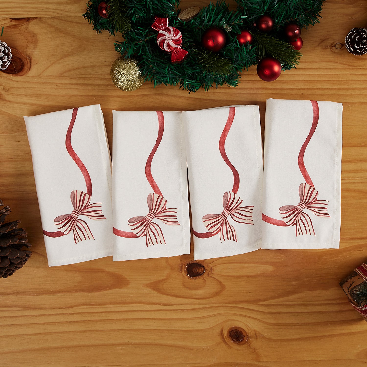 Avanti Heirloom Noel 4 Pack Napkins