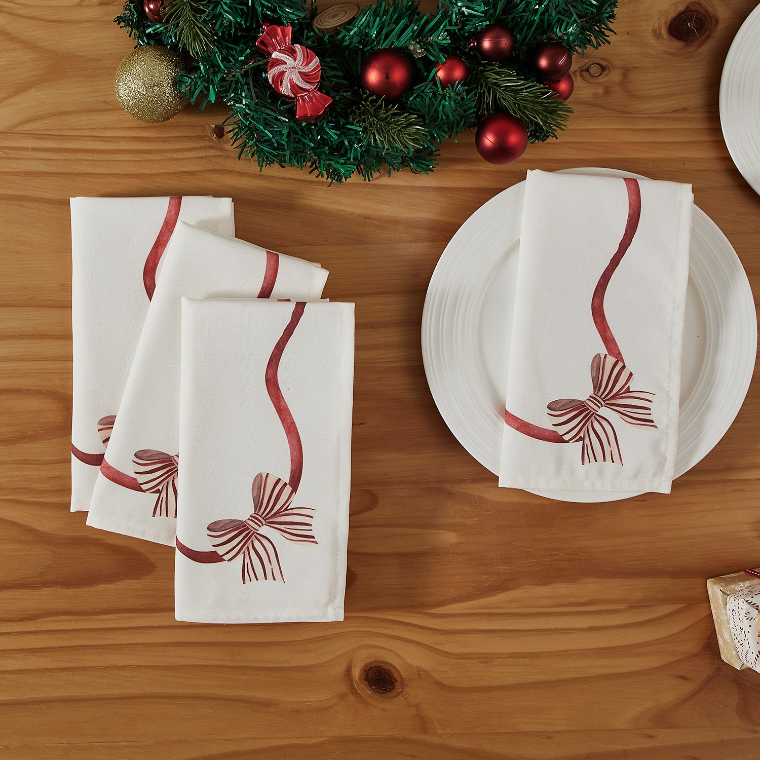 Avanti Heirloom Noel 4 Pack Napkins