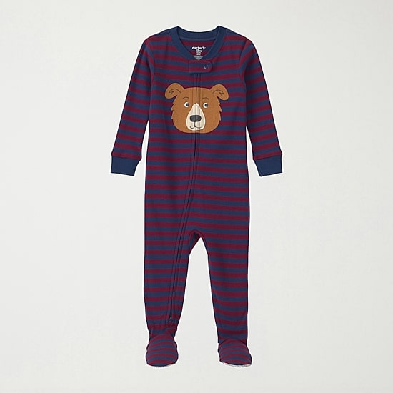 Carter's Baby Boys Footed Crew Neck Long Sleeve One Piece Pajama