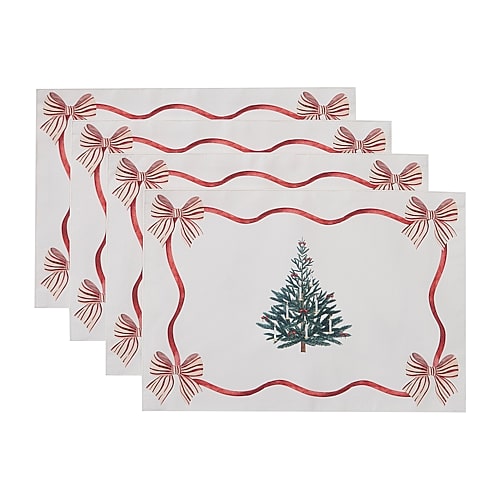 Avanti Heirloom Noel 4 Pack Placemat, One Size, Beige