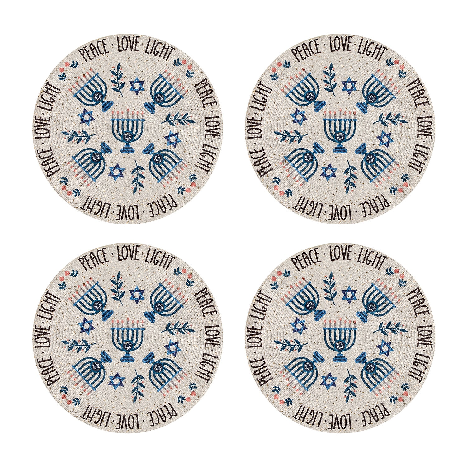 Avanti Peace Love 4 Pack Placemat