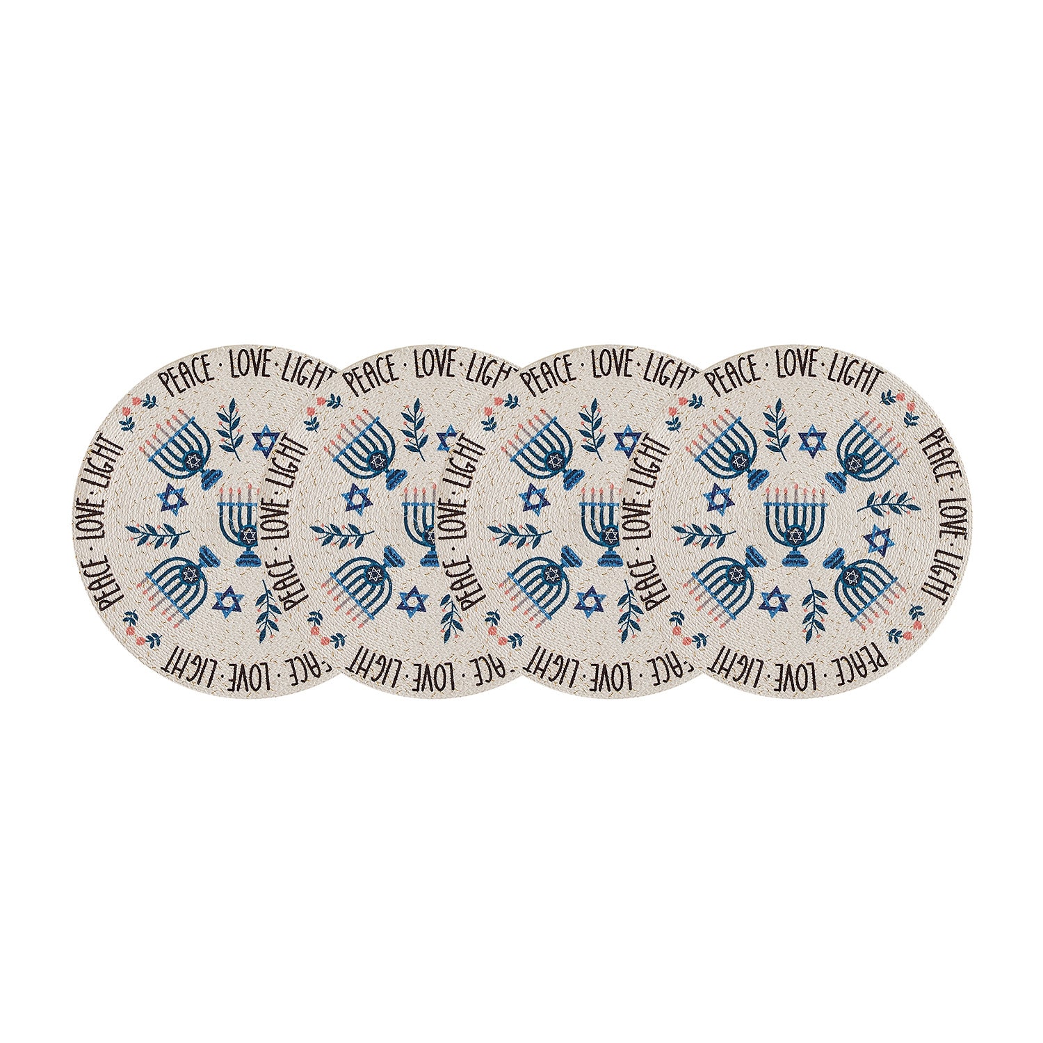 Avanti Peace Love 4 Pack Placemat