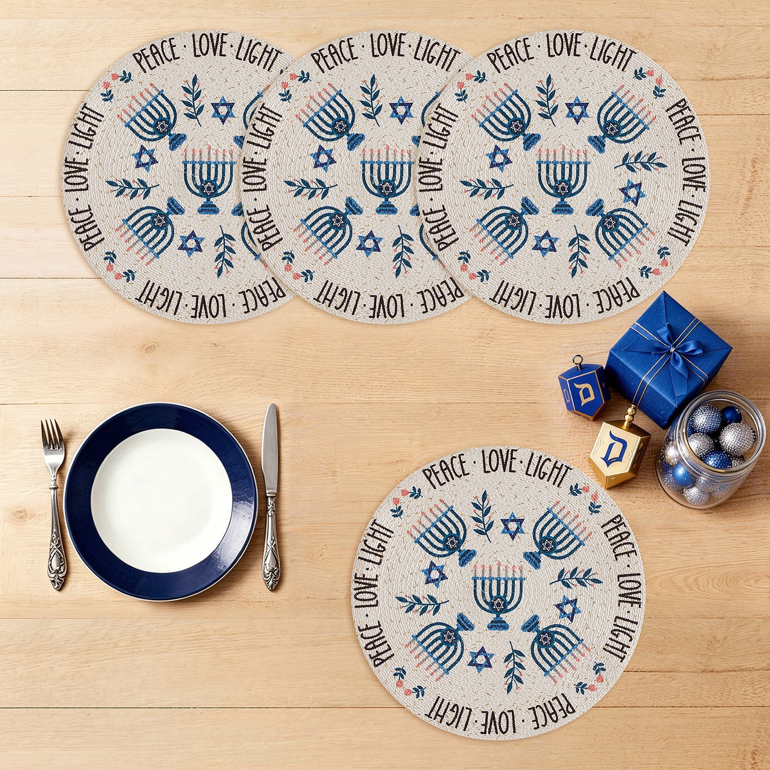 Avanti Peace Love 4 Pack Placemat