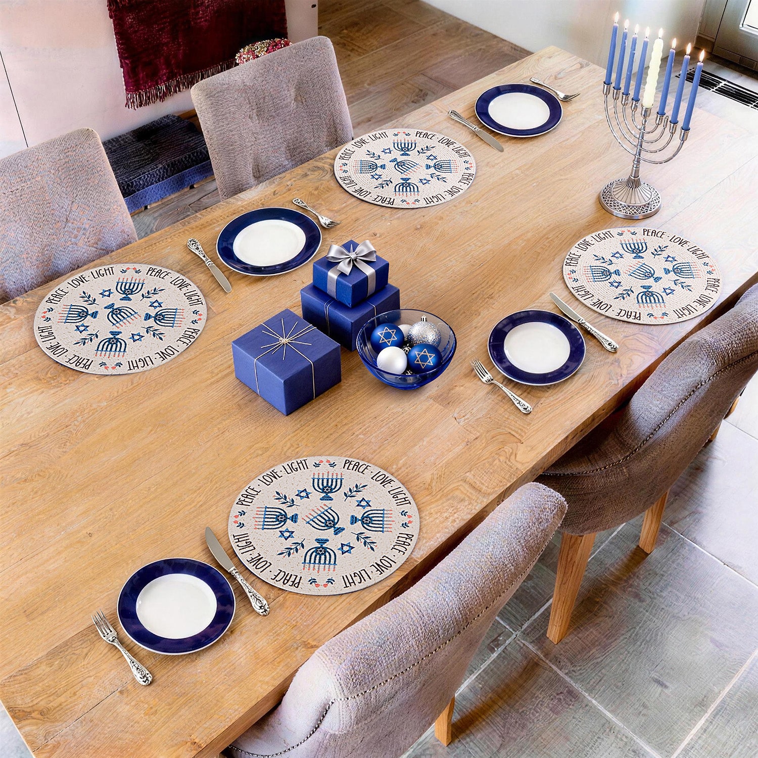 Avanti Peace Love 4 Pack Placemat
