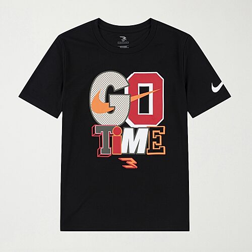 Nike 3BRAND by Russell Wilson Big Kid Boys Crew Neck Short Sleeve Regular Fit Graphic T-Shirt, X-large, Black