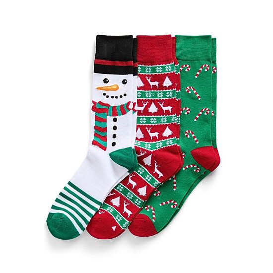 Mens 3 Pair Crew Socks
