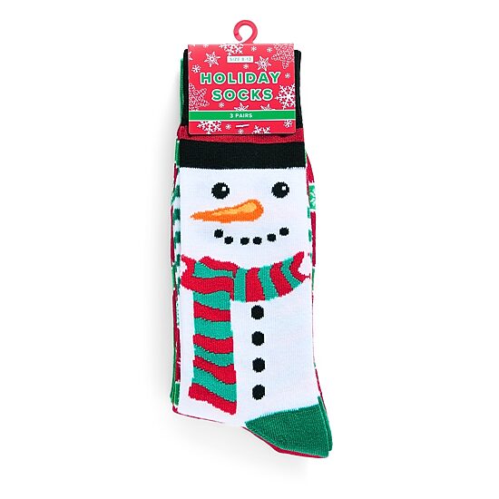 Mens 3 Pair Crew Socks
