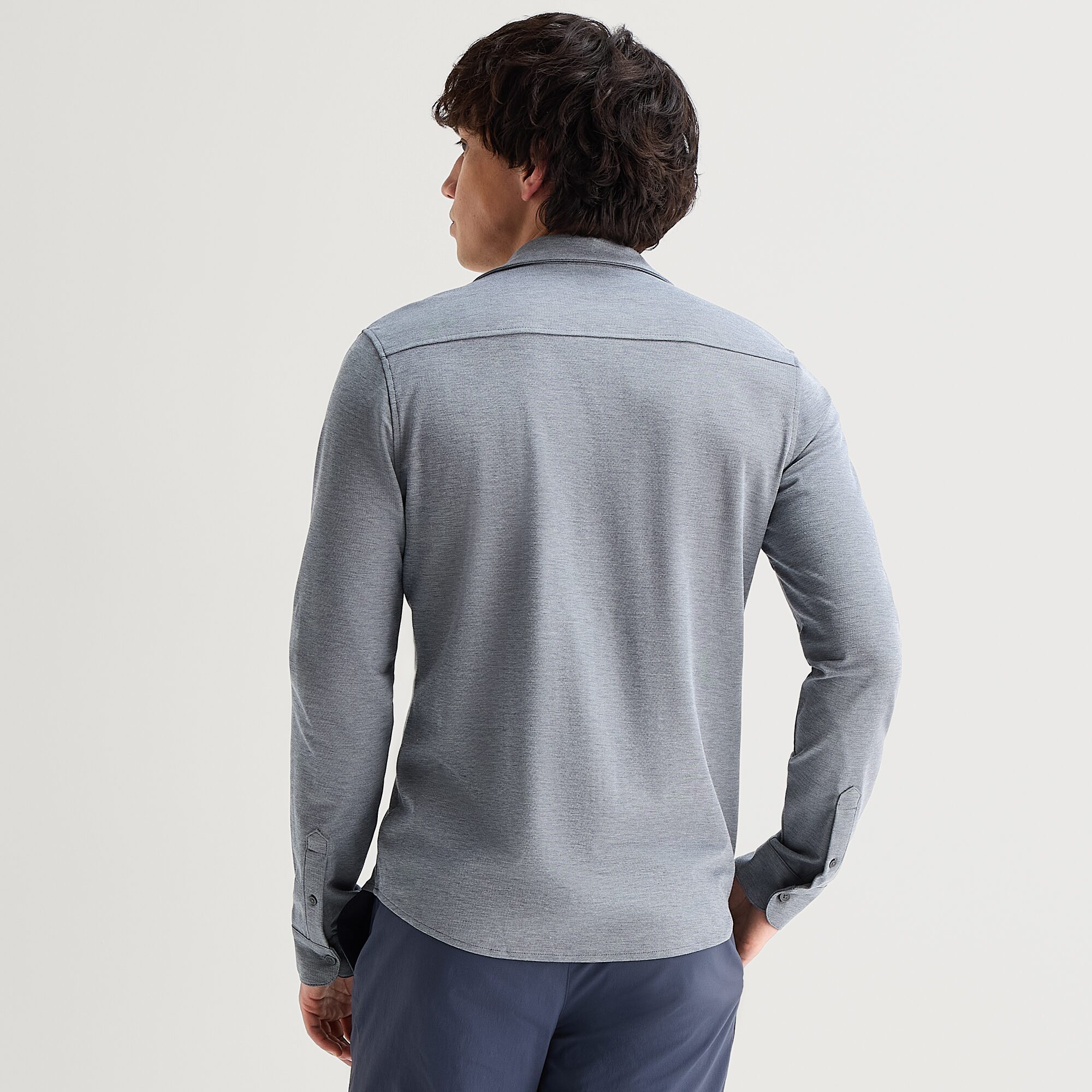 Stylus Knit Mens Long Sleeve Regular Fit Button-Down Shirt