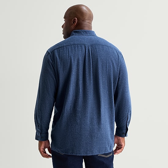 U.S. Polo Assn. Mens Long Sleeve Regular Fit Embroidered Big and Tall Button-Down Shirt
