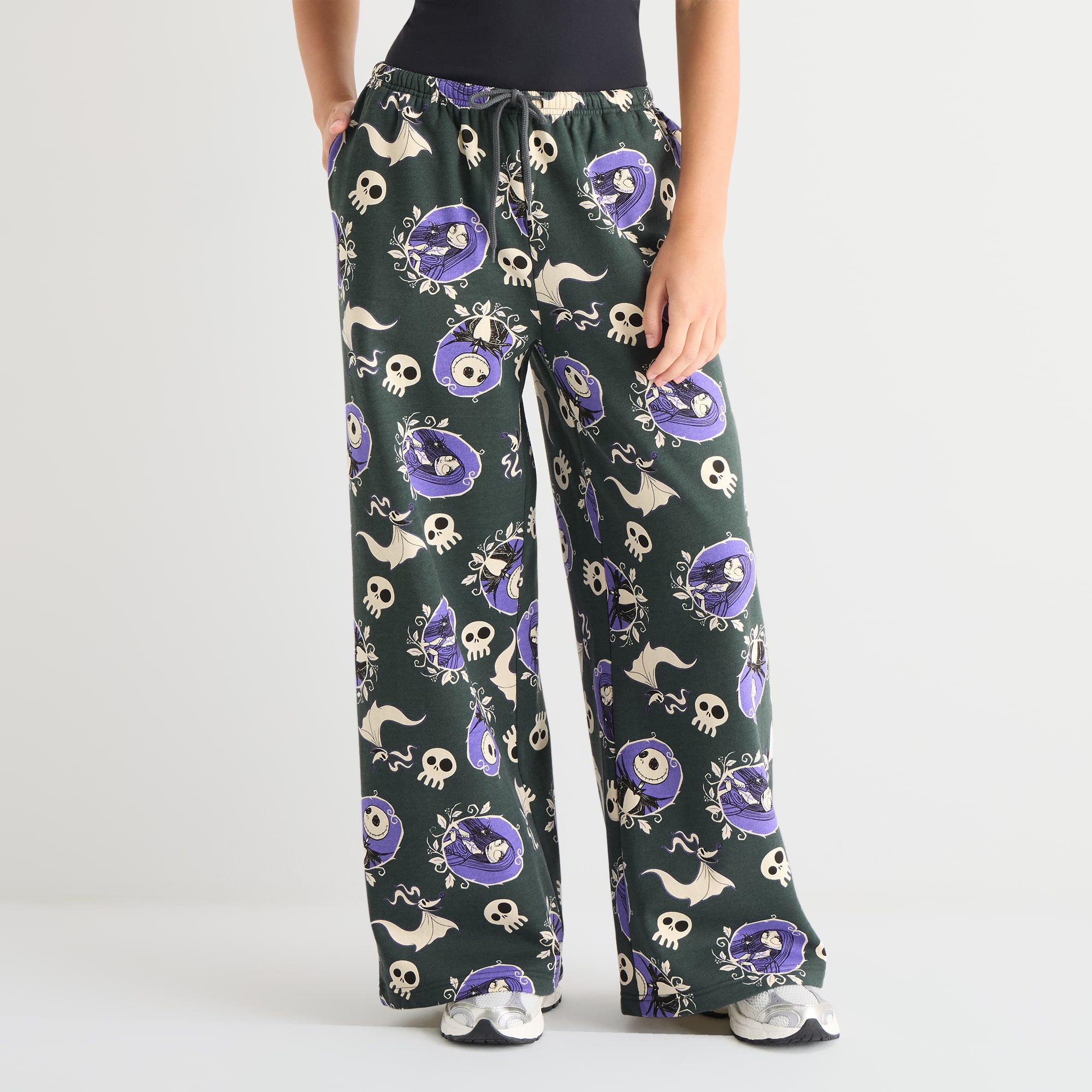 Jack Sally Zero Pattern Womens Juniors Straight High Rise Fleece Sweatpant