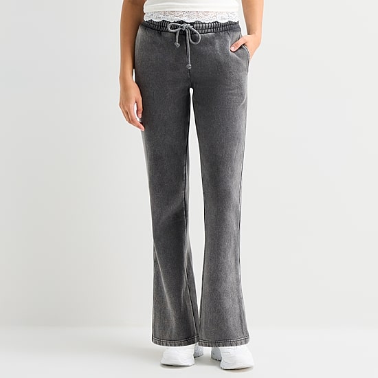 Arizona Womens Juniors Bootcut Low Rise Lounge Pant