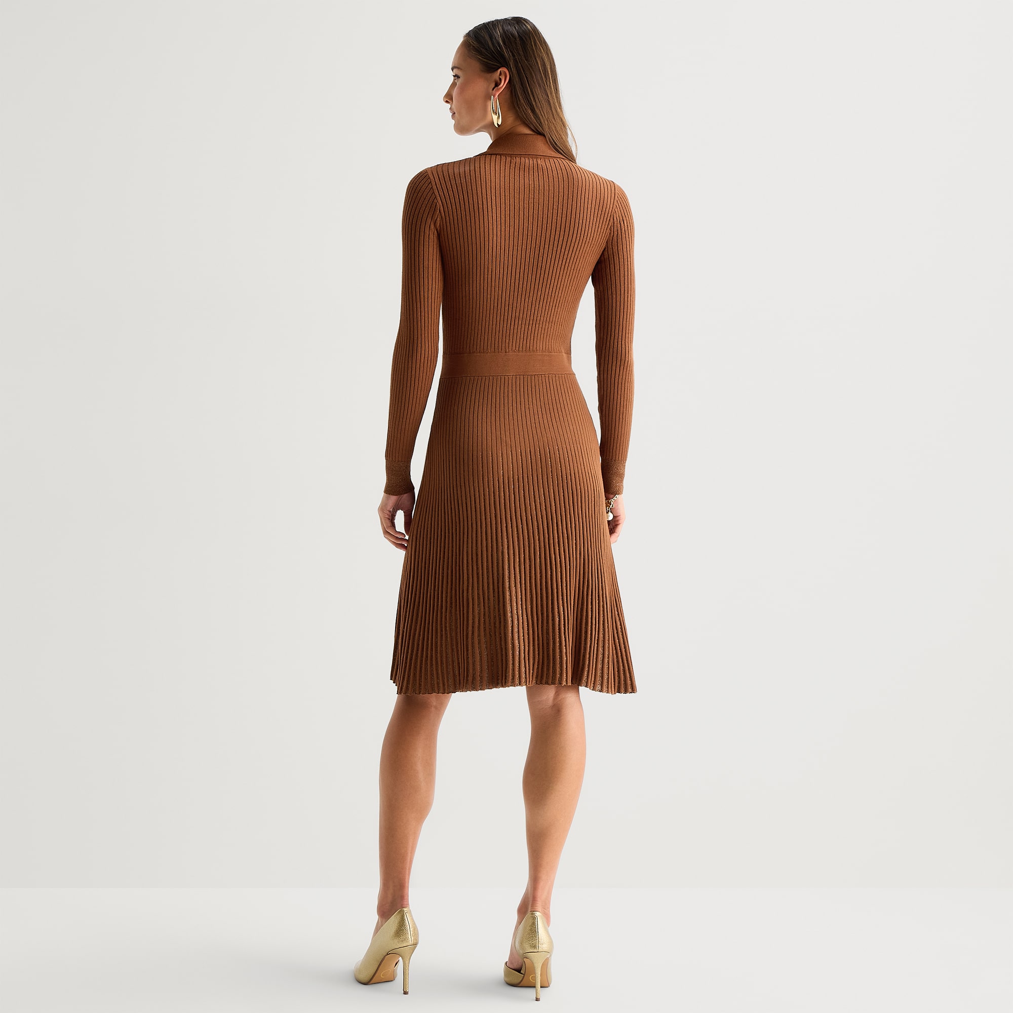 Robbie Bee Womens Long Sleeve Sweater Dress
