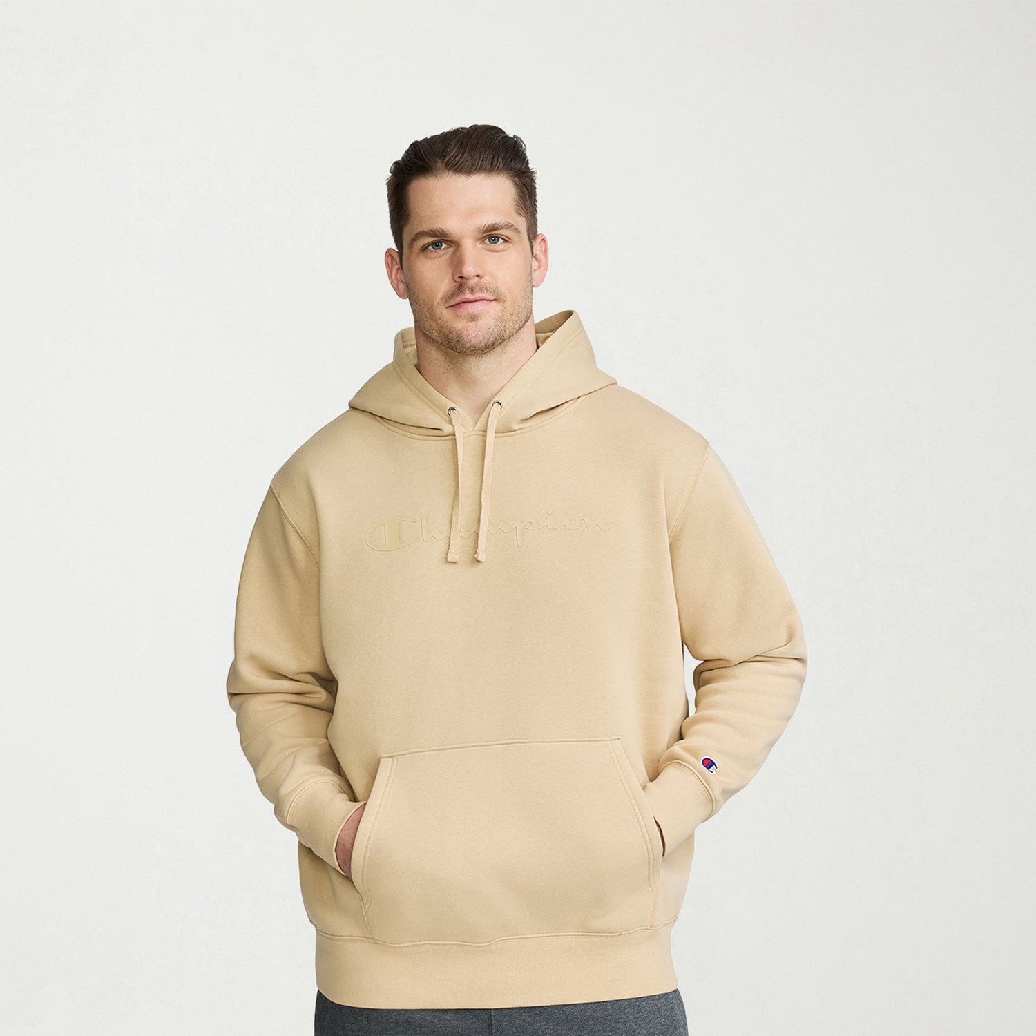 Champion Powerblend Mens Long Sleeve Active Big and Tall Hoodie