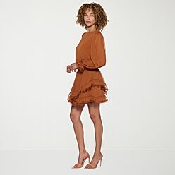 cut out dress mini Runaway The Label - Estella in White Apres Ski With cut Women's Satin Dresses The Dress style:Without Shawl