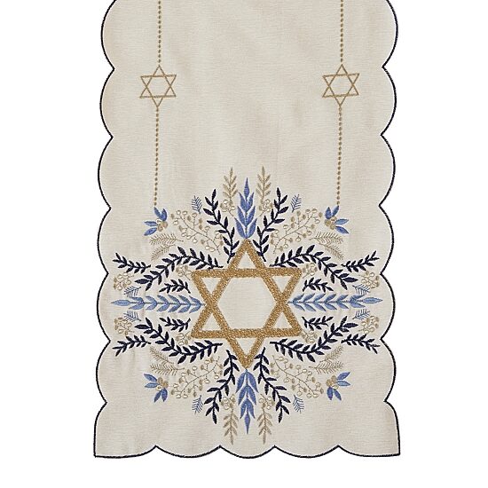 Avanti Star Of David Table Runner