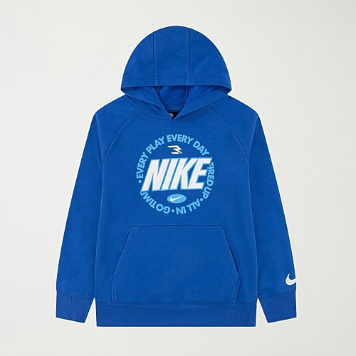 Nike 3BRAND by Russell Wilson Big Kid Boys Long Sleeve Fleece Active Hoodie, X-large, Blue