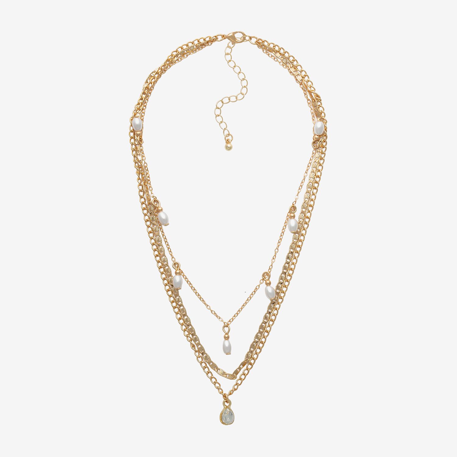 Mixit Womens Glass 3-pc. Pendant Necklace Set