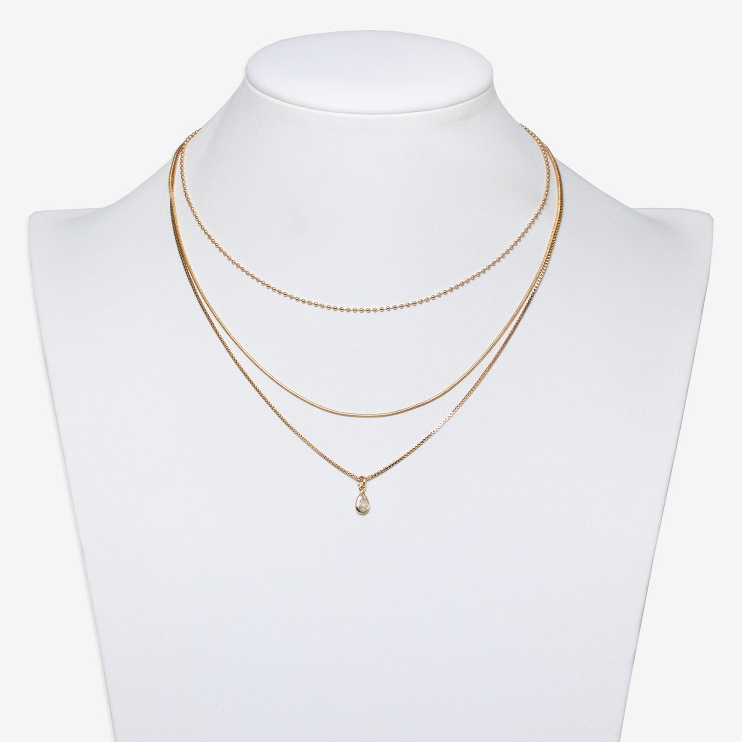 Mixit Womens Cubic Zirconia 3-pc. Pendant Necklace Set