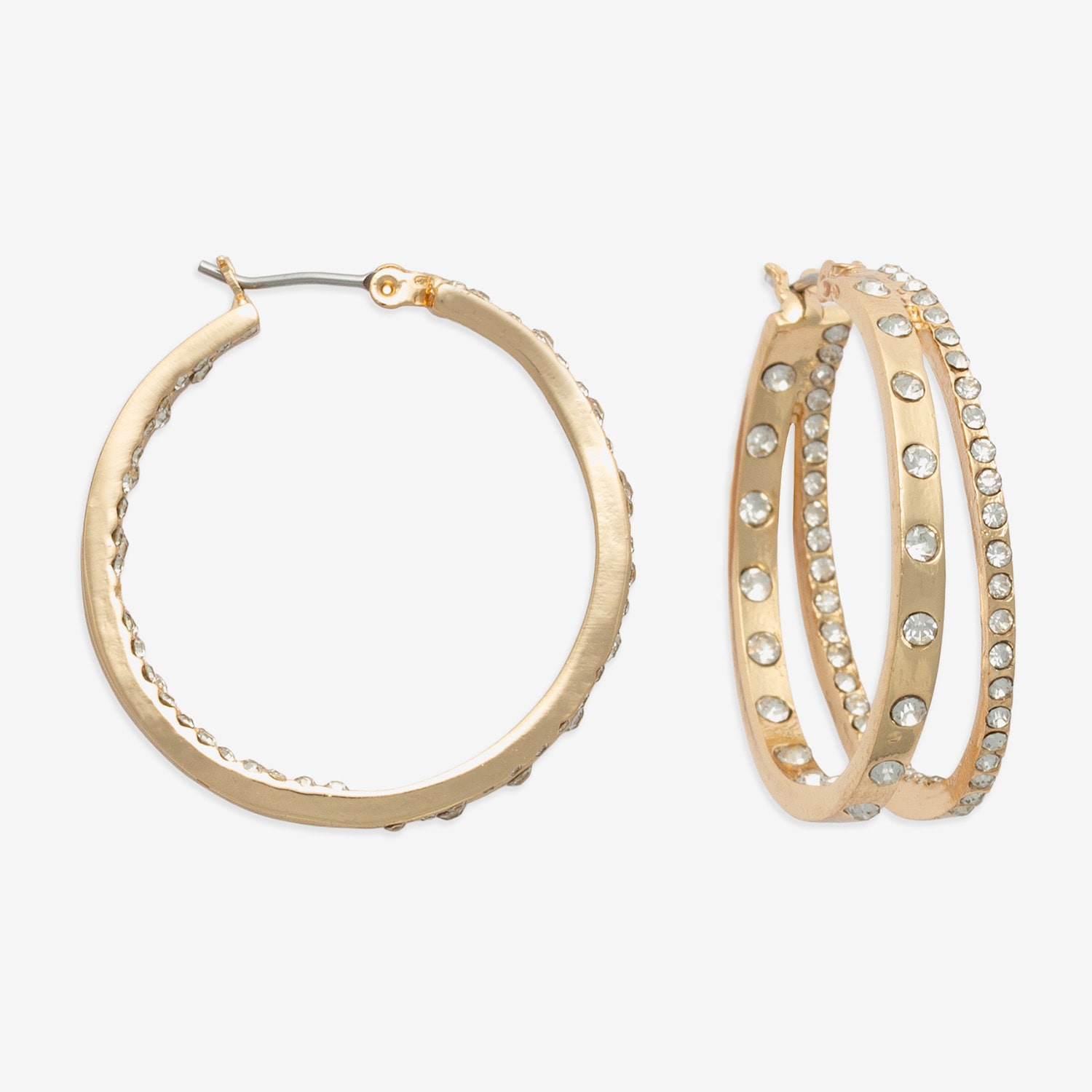 Mixit Womens Glass 30.8mm Hoop Earrings