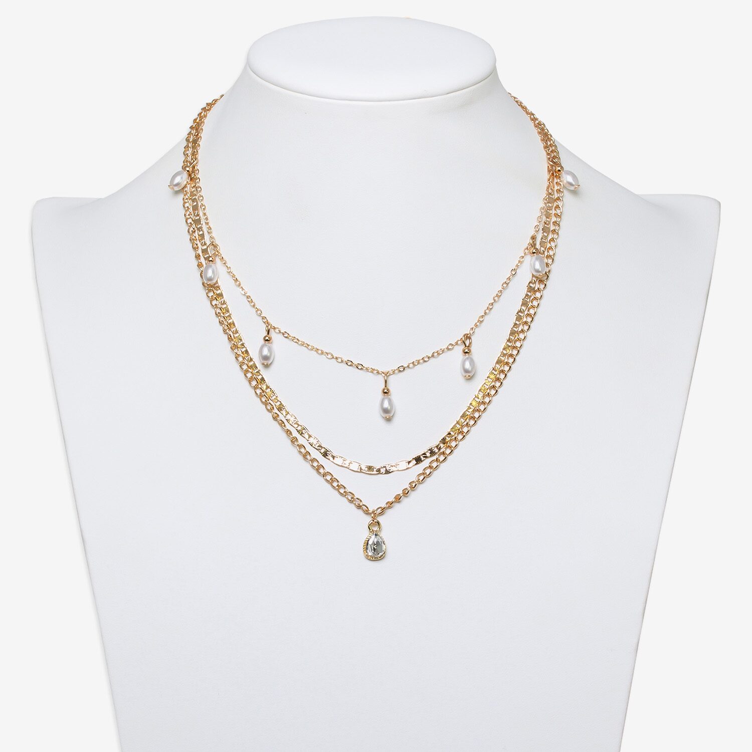 Mixit Womens Glass 3-pc. Pendant Necklace Set