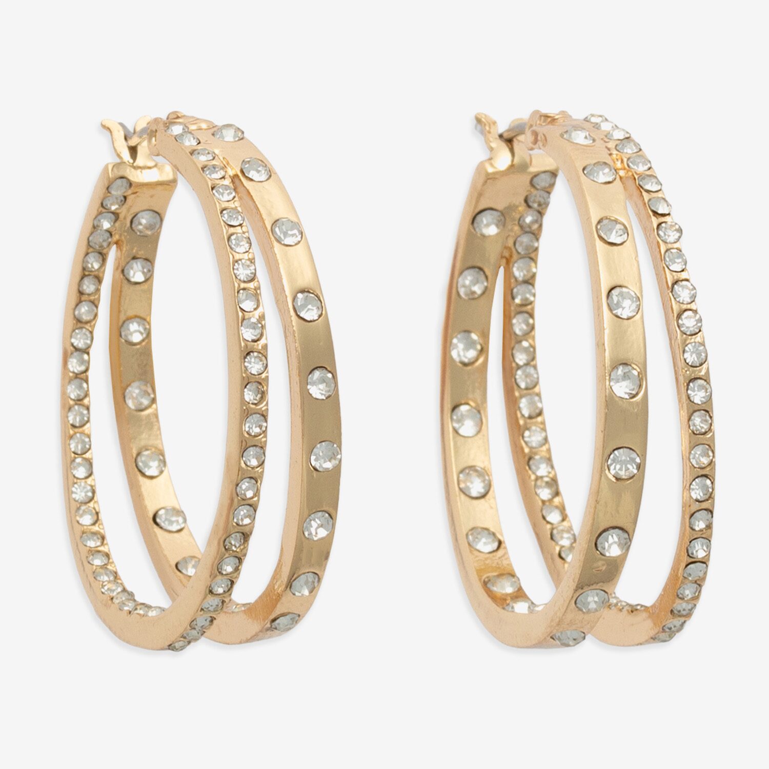 Mixit Womens Glass 30.8mm Hoop Earrings
