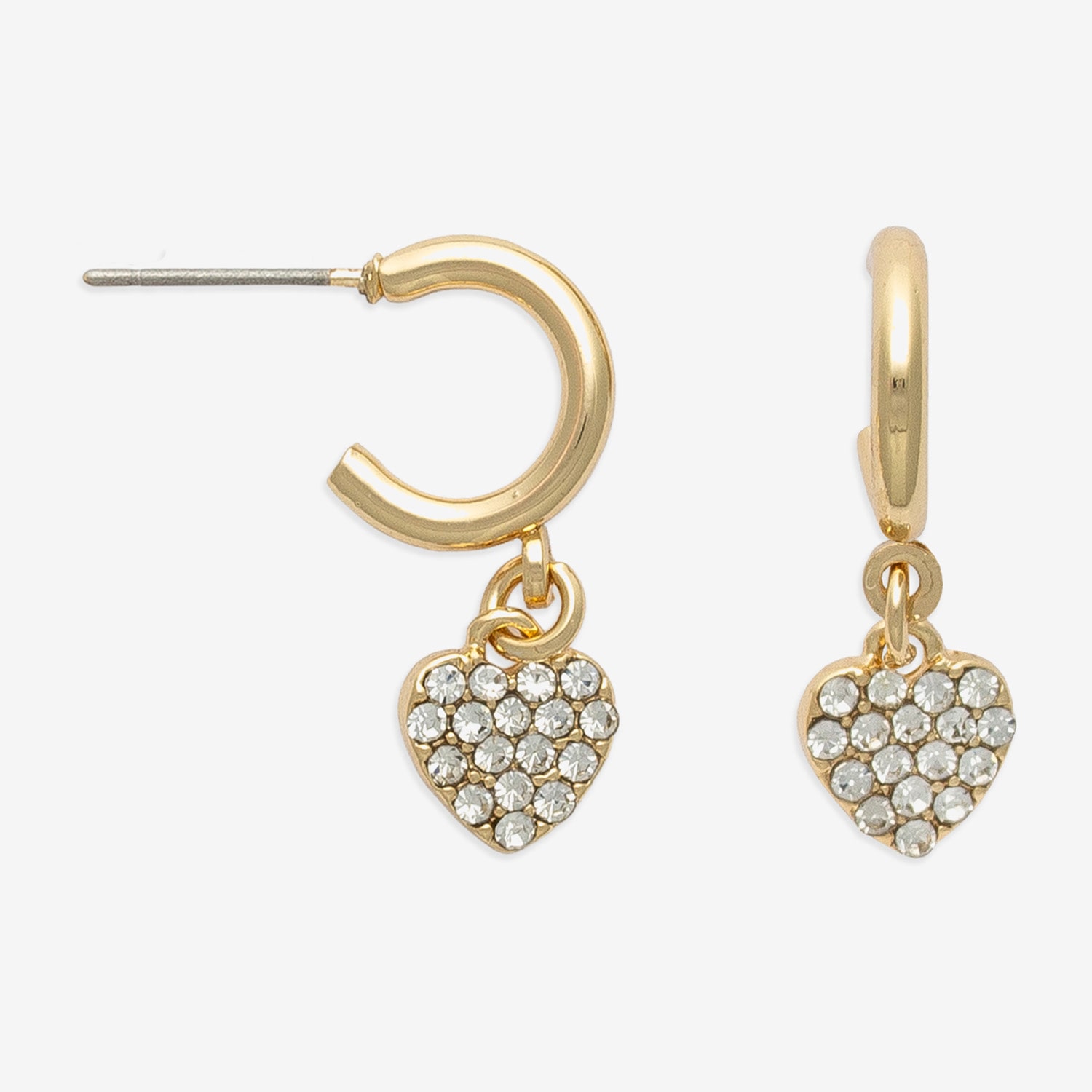 Mixit Womens Glass 12.8mm Hoop Earrings, Color: Gold Tone - JCPenney