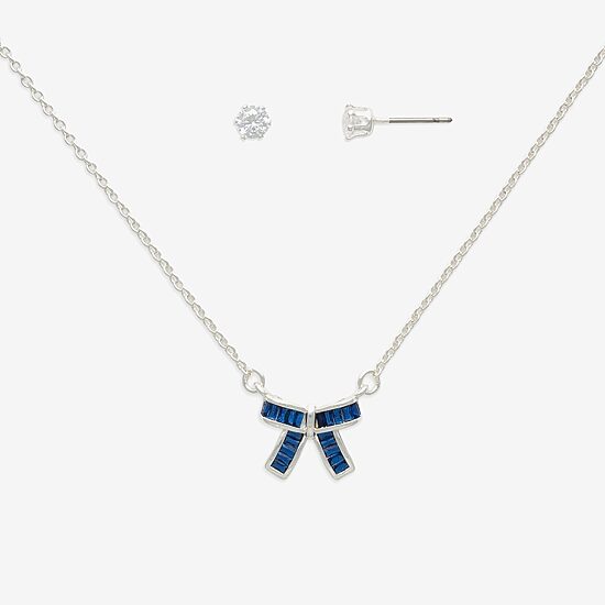 Mixit Womens Red Cubic Zirconia 3-pc. Pendant Necklace Set