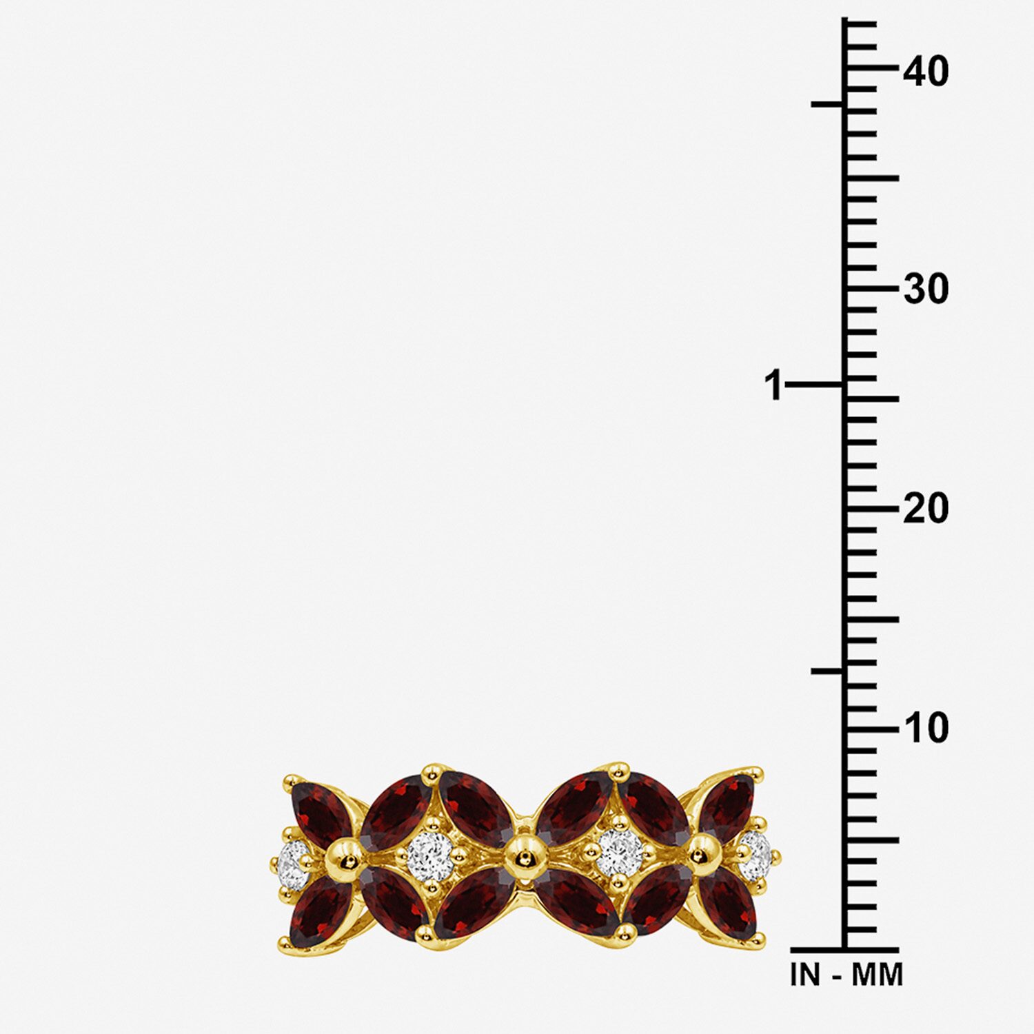 Limited Quantities! Womens 2MM Genuine Red Garnet 14K Gold Over Silver Band