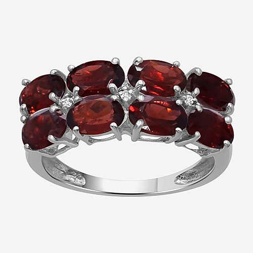 Fine Jewelry Limited Quantities! Womens Genuine Red Garnet Sterling Silver Cocktail Ring
