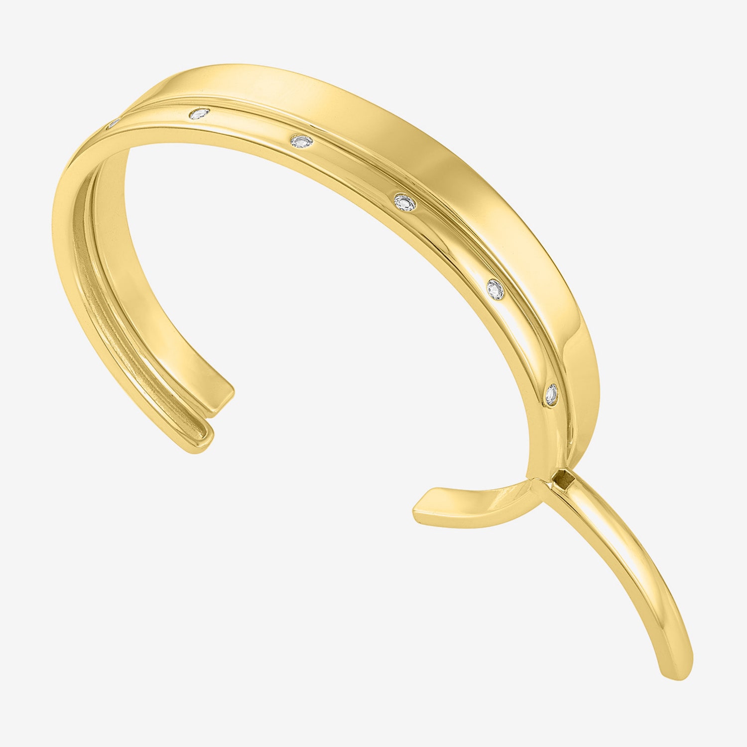 Yes, Please! Womens 2-pc. White Sapphire 14K Gold Over Brass Bracelet Set