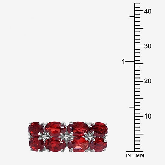 Limited Quantities! Womens Genuine Red Garnet Sterling Silver Cocktail Ring