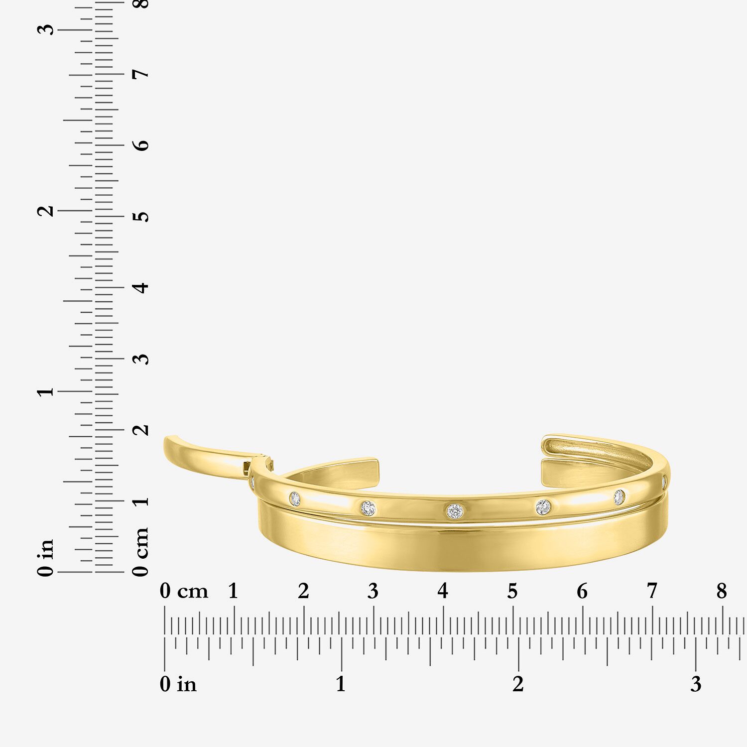 Yes, Please! Womens 2-pc. White Sapphire 14K Gold Over Brass Bracelet Set